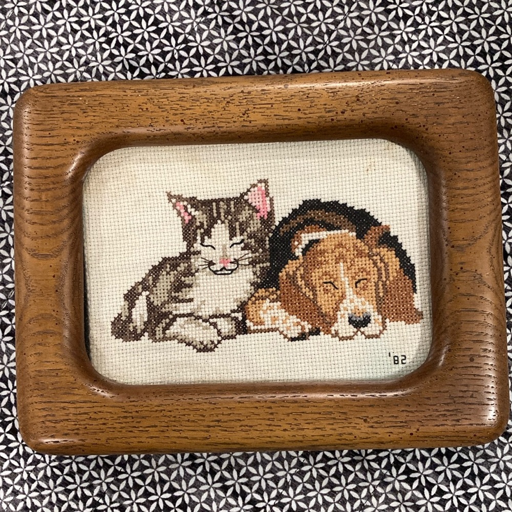 Vintage cross stitching 1982